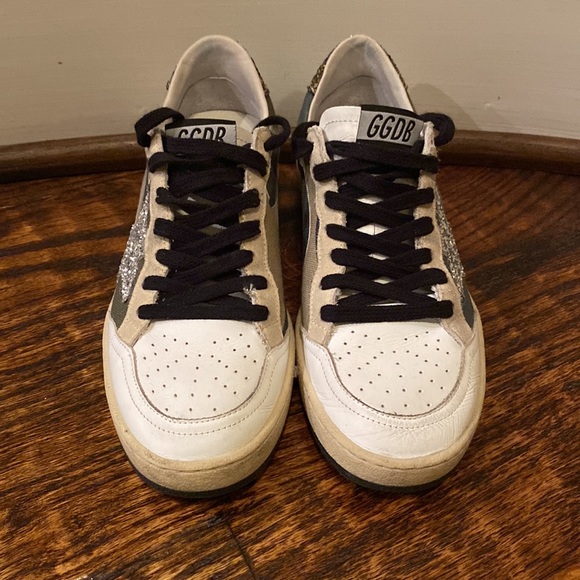 GOLDEN GOOSE ★ Camouflage Ball Star sneakers with glittery star & heel tab 36/6 - Picture 7 of 14
